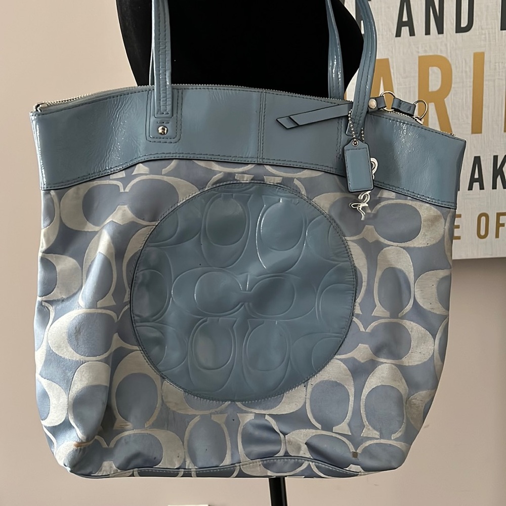 Blue Coach purse